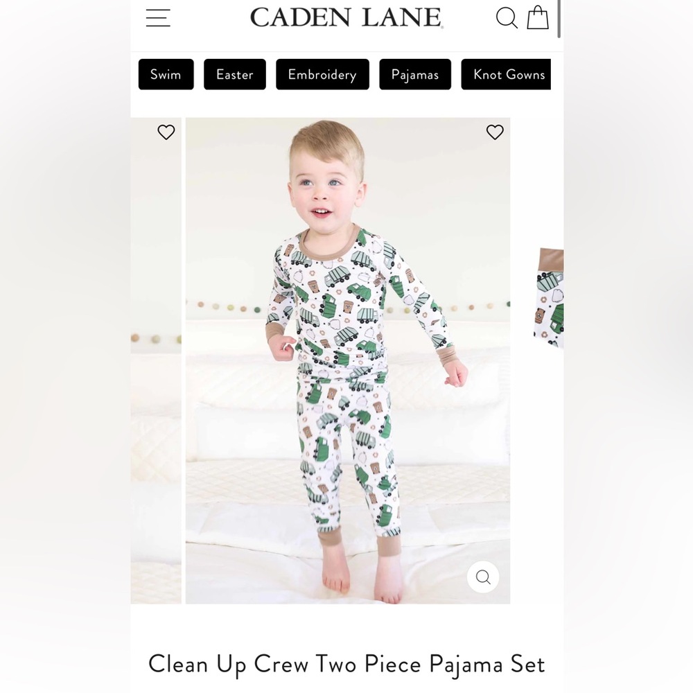 Clean up crew trash truck pajama set